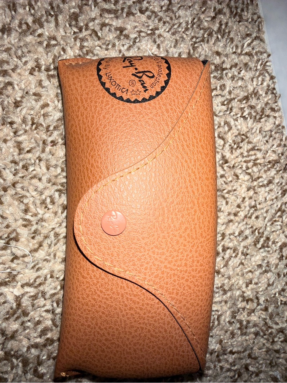 Ray-Ban Tan Leather Sunglasses Case New